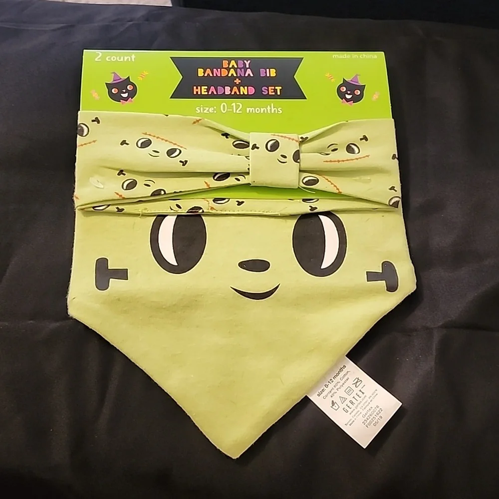 BABY BIB AND HEADBAND SET